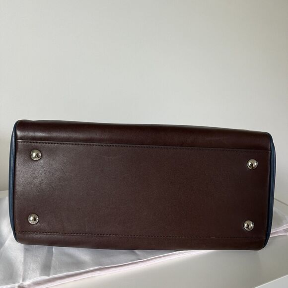 Coach Legacy Haley Satchel Purse Two-Tone Brown Navy NWT $328 + Dust Bag - Picture 7 of 13